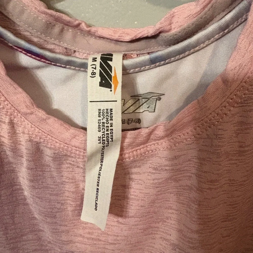 Avia Pink Layered Tank Top Sleeveless Athletic‎ Workout (Girls Medium 7/8)